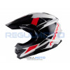 Шлем KIOSHI Holeshot 803 кроссовый (Черный/ красный/ белый, L)