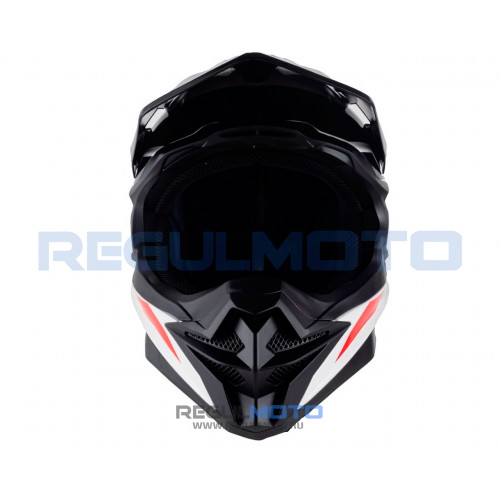 Шлем KIOSHI Holeshot 803 кроссовый (Черный/ красный/ белый, L)