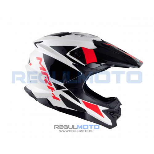 Шлем KIOSHI Holeshot 803 кроссовый (Черный/ красный/ белый, L)
