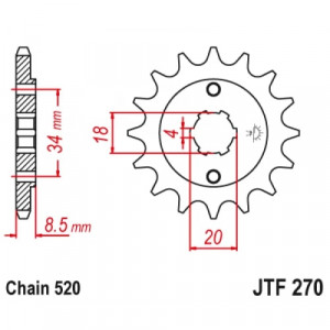 Звезда JT ведущая JTF270.12 chain 520 12 зубов