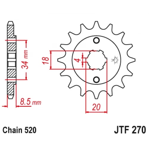 Звезда JT ведущая JTF270.12 chain 520 12 зубов