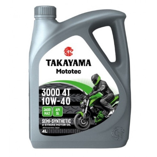 Присадка моторная полусинтетическая 4-х тактная 4 л. Takayama Mototec 3000 4T SAE 10W-40 A