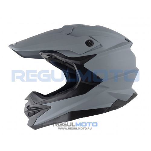 Шлем KIOSHI Holeshot 803 кроссовый (Серый матовый, M)