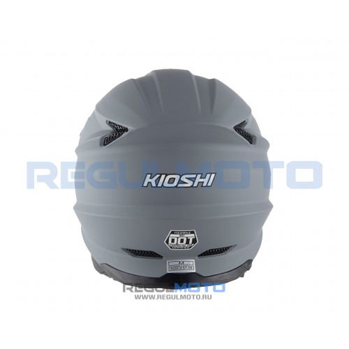 Шлем KIOSHI Holeshot 803 кроссовый (Серый матовый, M)