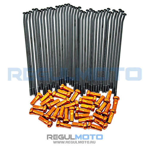 Спицы KTM, Holeshot, Crosstrec, Legend 18" (186х169х4, 192х168х4) ниппель cпицы CNC комплект 36шт (