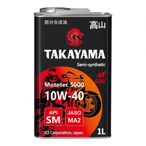 присадка смазочная моторная полусинтетическая Takayama Mototec 5000 4T SAE 10W-40