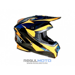 Шлем KIOSHI Holeshot 801 кроссовый (Черный/ желтый, L, 304171-15)