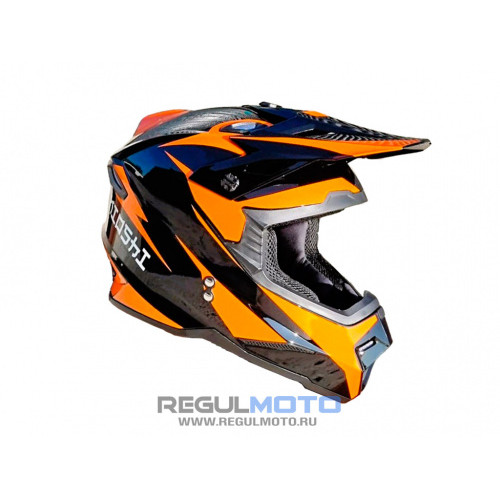 Шлем KIOSHI Holeshot ☆801☆ кроссовый (Черный/оранжевый, L, 305200-3)