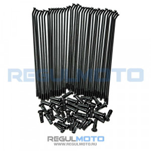 Спицы Athlete PRO, CR-Z, ZR 2024, Sport Pro 2024 21" (192х165х4, 195х162х4) комплект 32шт (Черный, ,