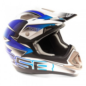 Шлем XP-14 B WHITE GLOSSY/GRAPHIC BLUE S