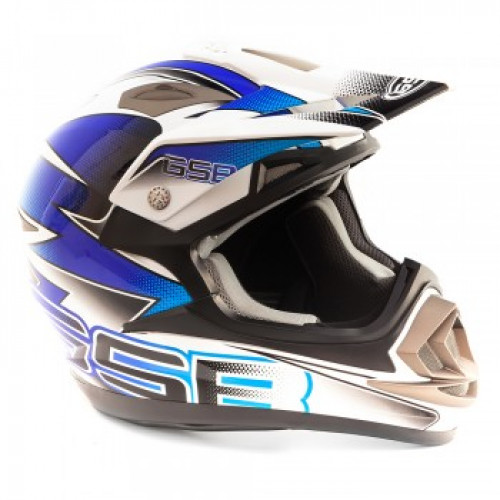 Шлем XP-14 B WHITE GLOSSY/GRAPHIC BLUE S