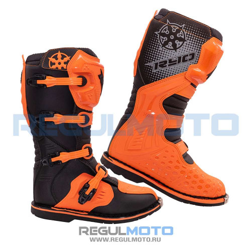 Защита голени RYO Racing MX3, оранжевый/черный (Оранжевый/ черный, 44)
