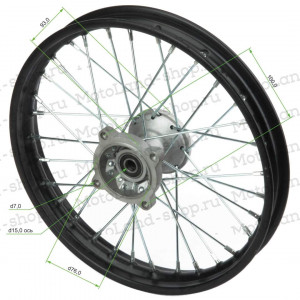 Диск колесный 14" (1,40-R14 d=12mm) сталь/черный