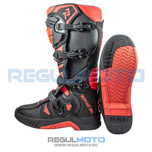 Защита голени TIGER T3 (Черный/ красный , 42, 300333-5)