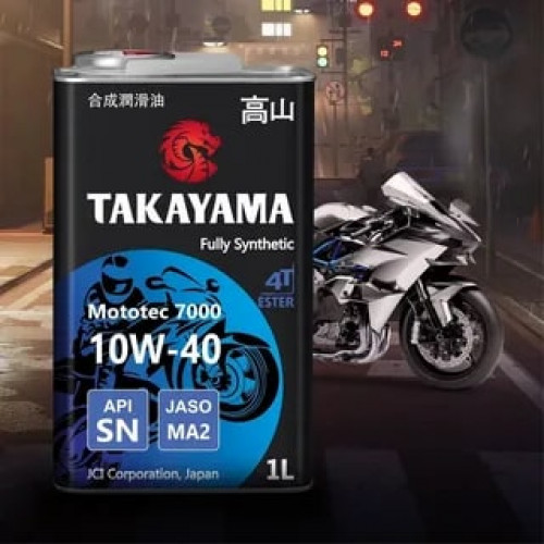 присадка смазочная моторная синтетическая Takayama Mototec 7000 4T SAE 10W-40 API