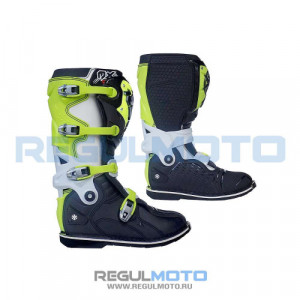 защита голени RYO Racing MX7 Enduro, черн/бел/желт, чер/жел/бел, 45,